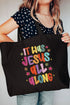 Jesus All Along Canvas Jumbo Tote