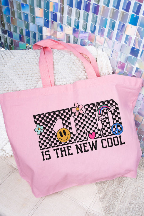 Kind Is The New Cool Canvas Jumbo Tote