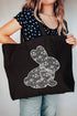 Lace Easter Bunny Canvas Jumbo Tote