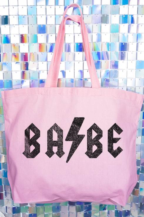 Lightning Bolt Babe Canvas Jumbo Tote