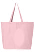 Pink Watercolor Bow Canvas Jumbo Tote