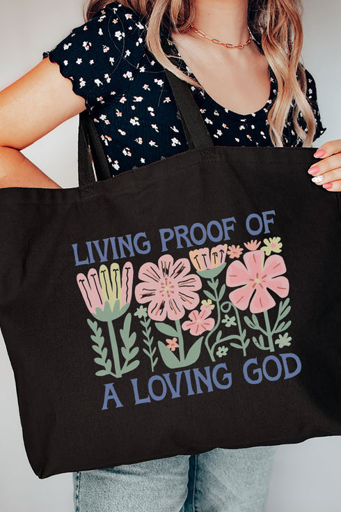 Living Proof Of A Loving God Canvas Jumbo Tote