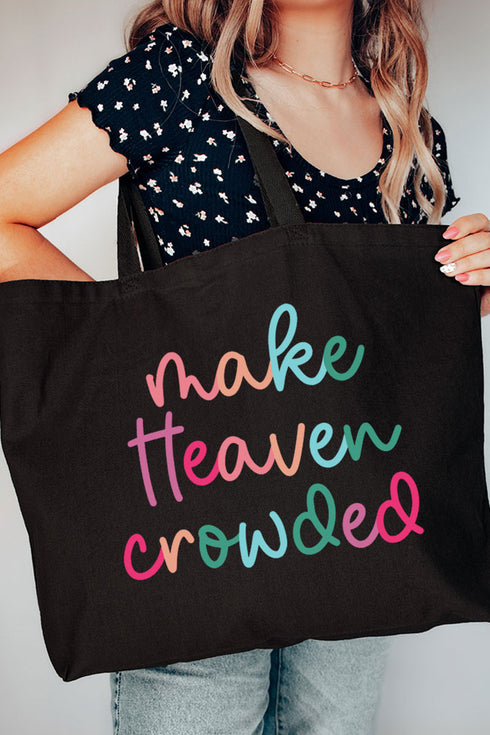 Make Heaven Crowded Canvas Jumbo Tote