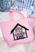 Nativity Glory To The Newborn King Canvas Jumbo Tote