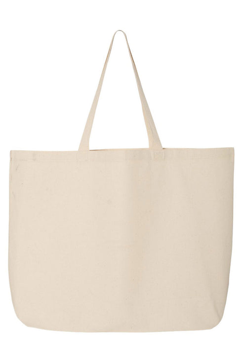 Pink Watercolor Bow Canvas Jumbo Tote