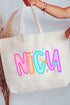 Neon Glow NICU Canvas Jumbo Tote