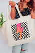 Neon Lightning Bolt Canvas Jumbo Tote