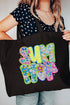 Neon Summer Canvas Jumbo Tote