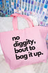 No Diggity Canvas Jumbo Tote