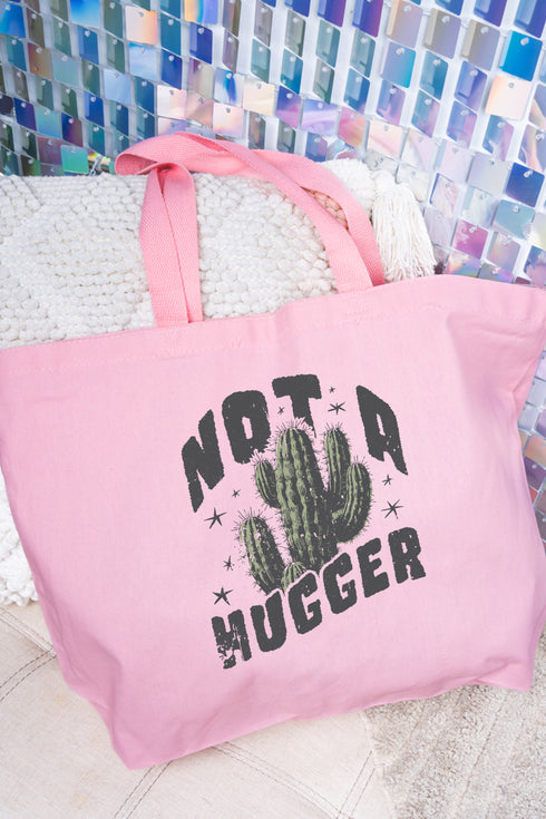 Not A Hugger Canvas Jumbo Tote