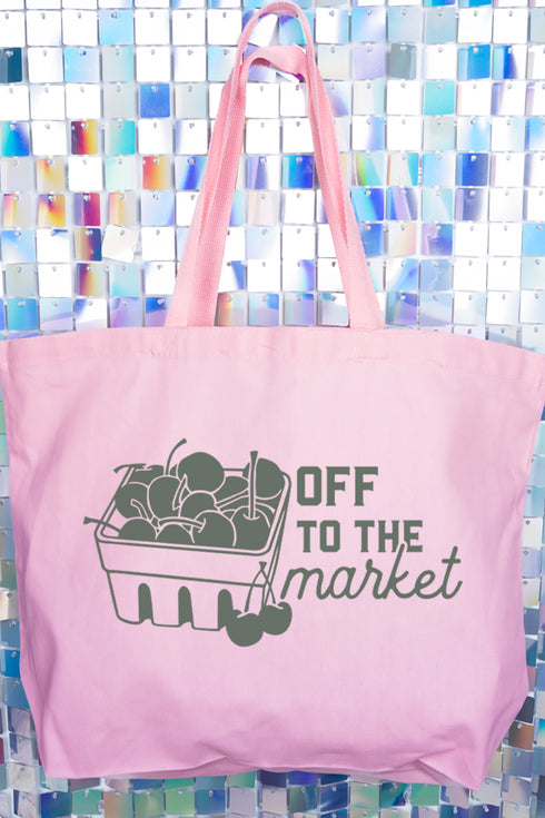 Off To The Market Jumbo Tote