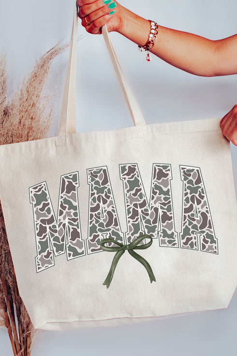 Old Camo Mama Canvas Jumbo Tote