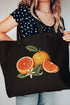 Orange Blossom Canvas Jumbo Tote