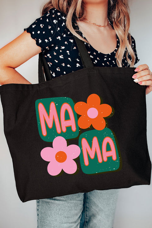Orange Groovy Mama Canvas Jumbo Tote