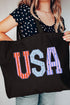 Pastel American Dreamin' Vibes Canvas Jumbo Tote