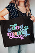 Pastel Dog Mama Canvas Jumbo Tote