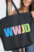 Pastel WWJD Canvas Jumbo Tote