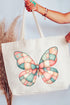 Patchwork Butterfly Canvas Jumbo Tote