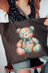 Patchwork Teddy Bear Canvas Jumbo Tote