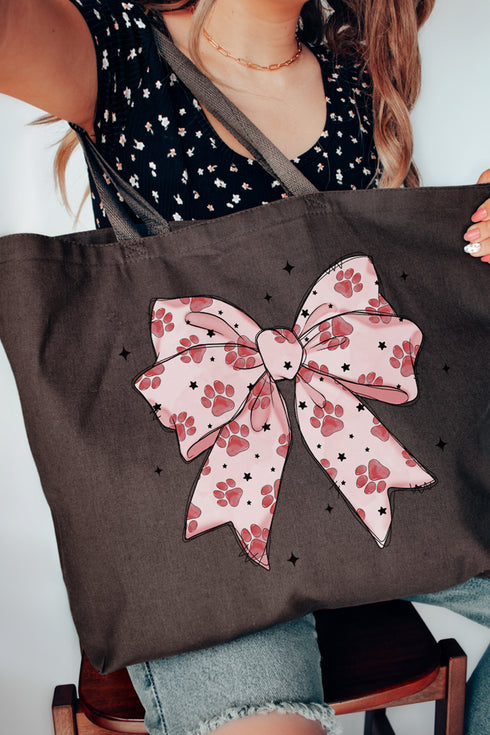 Pawfectly Coquette Canvas Jumbo Tote