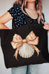 Peachy Seashell Canvas Jumbo Tote