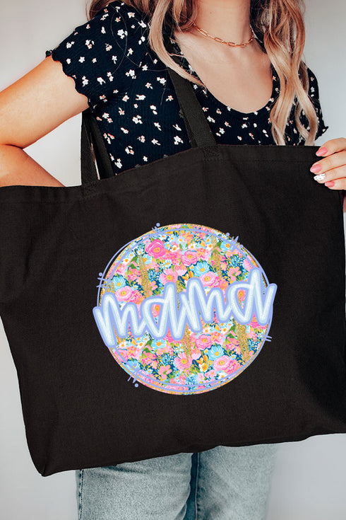 Petals For Mama Canvas Jumbo Tote