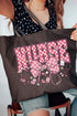 Pink Checkered Nurse Life Canvas Jumbo Tote