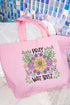 Pray Wait Trust Canvas Jumbo Tote