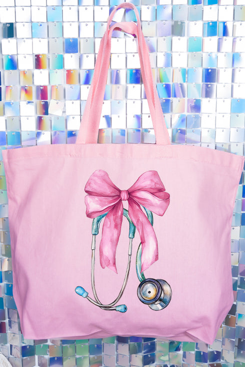 Pretty In Pulse Canvas Jumbo Tote