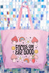 Rainbows Focus On The Good Canvas Jumbo Tote