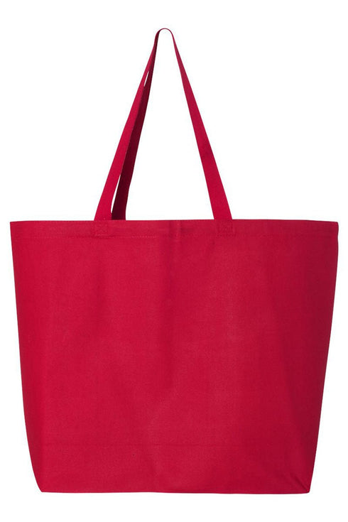 Baseball Cherries Canvas Jumbo Tote