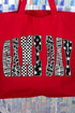 Groovy Game Day Check Canvas Jumbo Tote