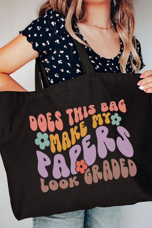 Retro Funny Teacher Canvas Jumbo Tote