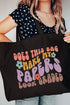 Retro Funny Teacher Canvas Jumbo Tote