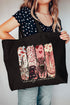 Retro Howdy Valentine Canvas Jumbo Tote