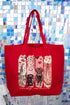 Retro Howdy Valentine Canvas Jumbo Tote