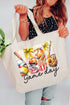 Retro Softball Game Day Canvas Jumbo Tote