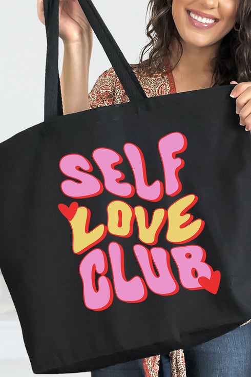 Self Love Club Canvas Jumbo Tote