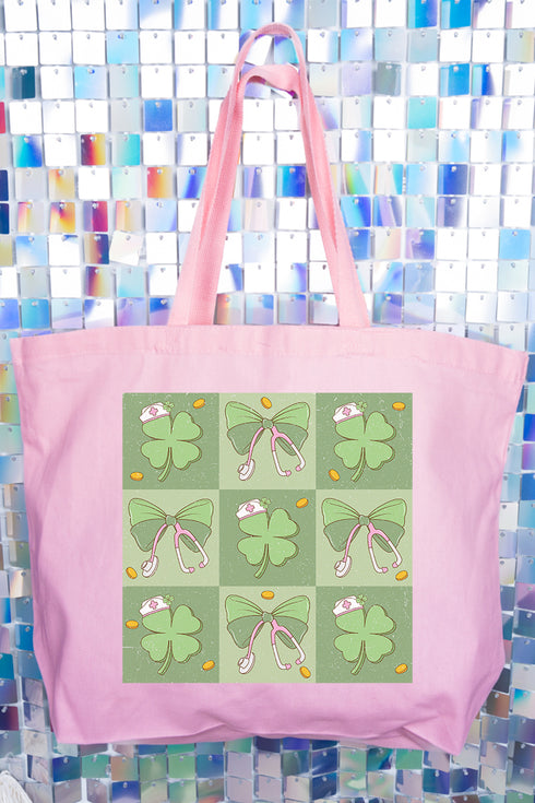Shamrock Care Canvas Jumbo Tote