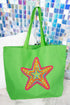 Sparkling Starfish Vibes Canvas Jumbo Tote