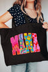 Spicy Smiles Mama Canvas Jumbo Tote