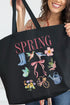 Spring Garden Canvas Jumbo Tote