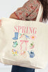 Spring Garden Canvas Jumbo Tote