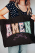 Springtime Amen Canvas Jumbo Tote