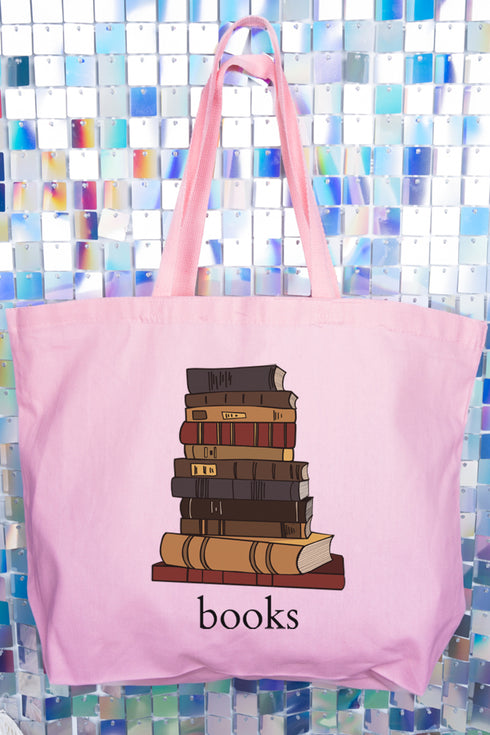 Stacked Books Jumbo Tote