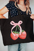 Strawberry Girly Canvas Jumbo Tote