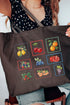 Summer Fruit Stamps Canvas Jumbo Tote