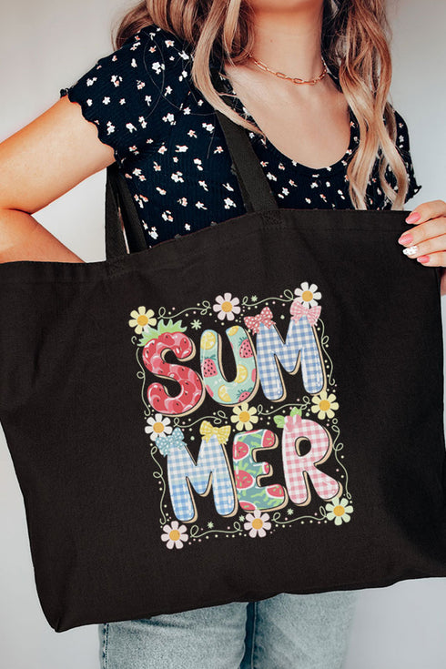 Summer Picnic Canvas Jumbo Tote