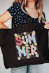 Summer Picnic Canvas Jumbo Tote