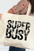 Super Busy Canvas Jumbo Tote